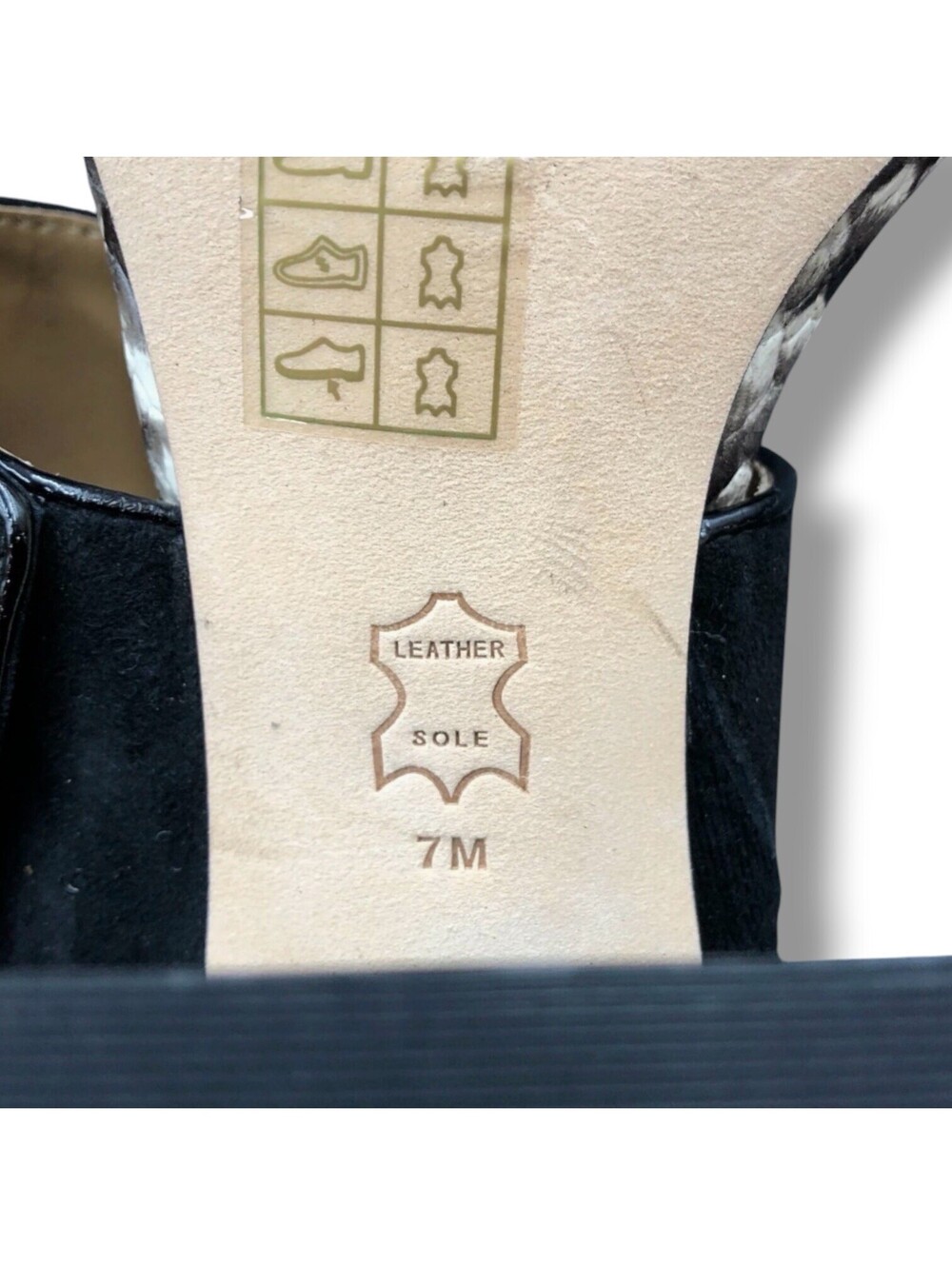 Tory Burch Kira Women’s 7 Black Suede Snake Embossed Block Heel Sandals - Picture 10 of 10